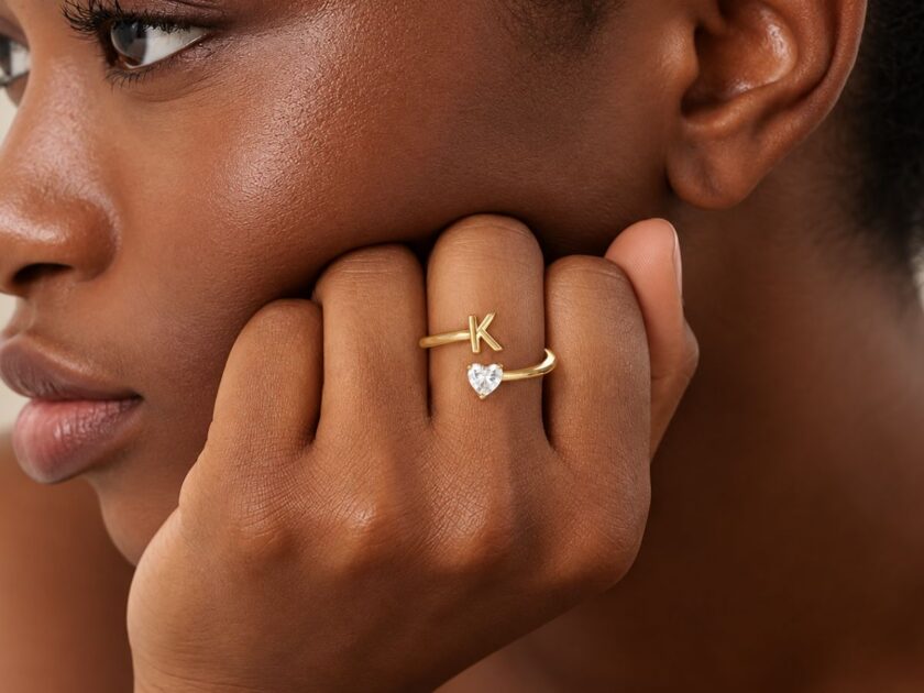 Gold Initial Ring Only $3.xx on Amazon (Reg. $14)