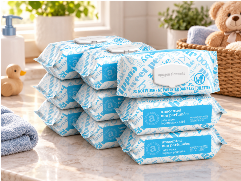 Amazon Elements Baby Wipes 810 Count Only $10.xx on Amazon (Reg $21)