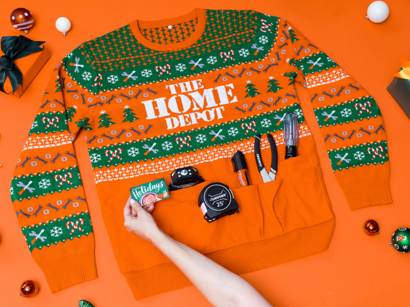 The Home Depot Holiday Sweater Drops on October 1st and Includes a $50 Gift Card!