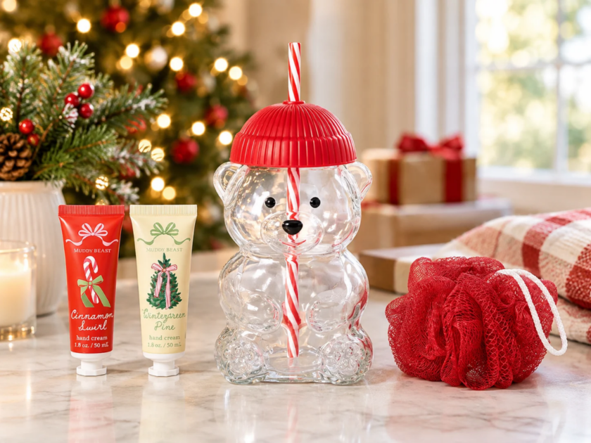 Viral Bear Cup Set Just $12.99 at Kohl’s | Includes Hand Creams & Mesh Pouf!