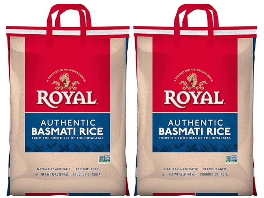 Royal Basmati White Rice, 15 lbs 2-Pack Only $29.xx on Amazon (Reg $50)