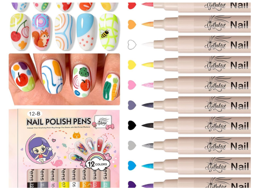 3D Nail Polish Pens 0.7 mm 12-Pack Only $4.xx on Amazon (Reg $15)
