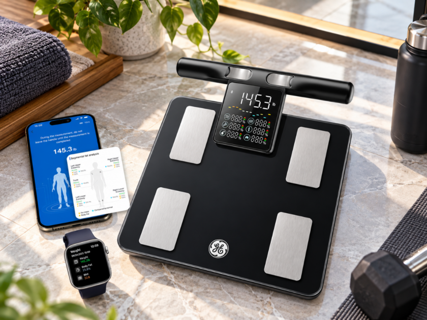GE Smart Body Composition Scale w/ 5.3″ Handle Display Only $59.xx on Amazon (Reg $120)