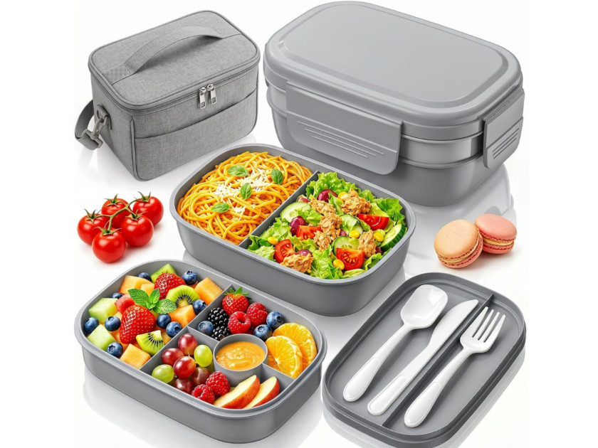 3-Tier Stackable Leak-Proof Bento Box w/ Insulated Lunch Bag at Amazon for Only $9.xx