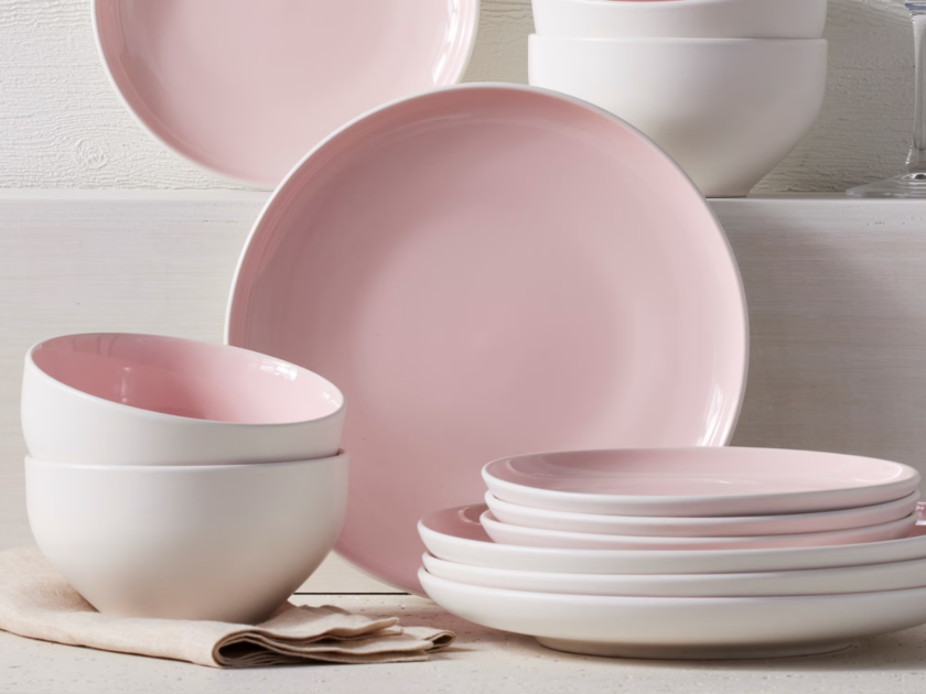 Better Homes & Gardens Blush Vivian Stoneware 12 Piece Set Only $18.xx at Walmart (Reg $31)