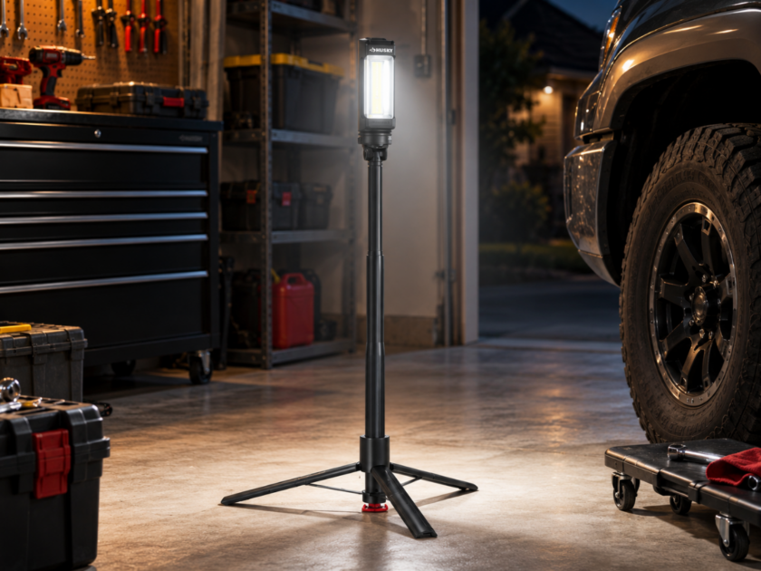 Husky 800 Lumen LED Rechargeable Detachable Tripod Work Light Only $14 at Home Depot (Reg $25)
