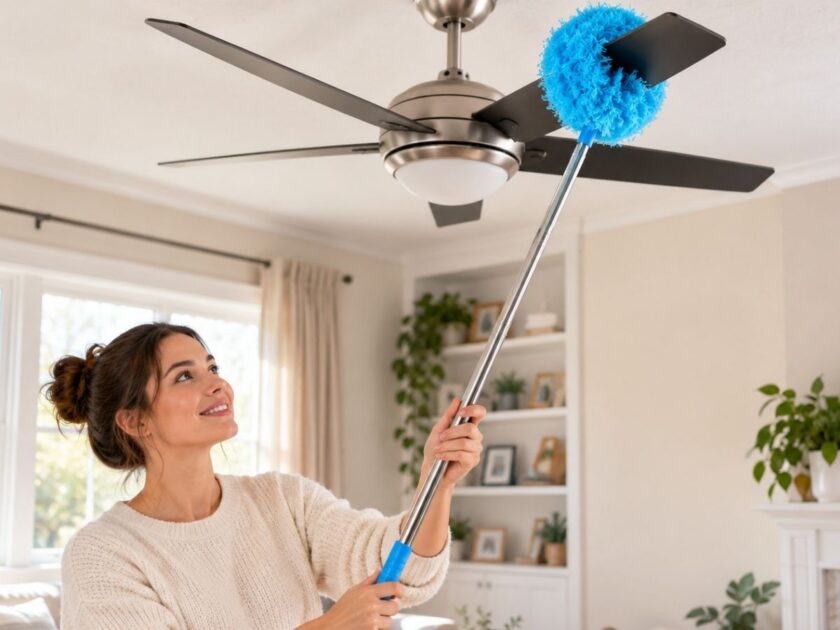 Ceiling Fan Duster with 4.2 FT Extension Pole Only $4.xx on Amazon (Reg. $10)