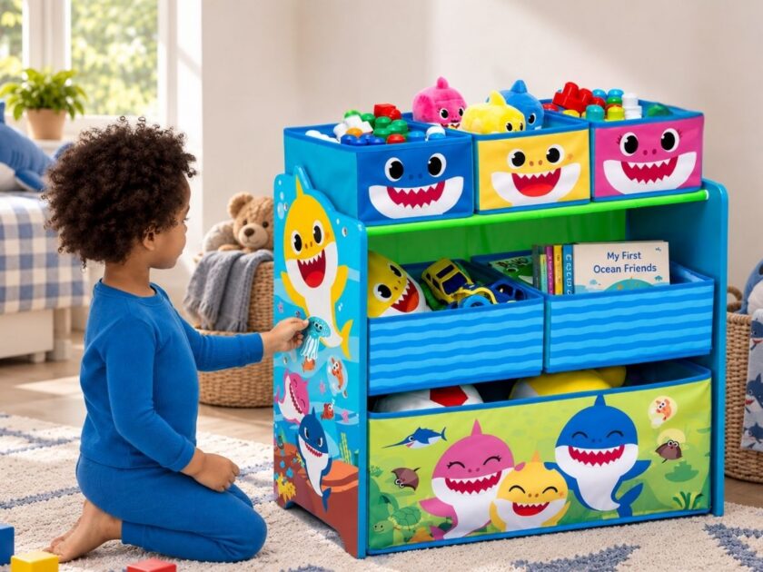 6-Bin Toy Storage Organizer Only $30 on Amazon – Baby Shark, Peppa Pig, Frozen & More!
