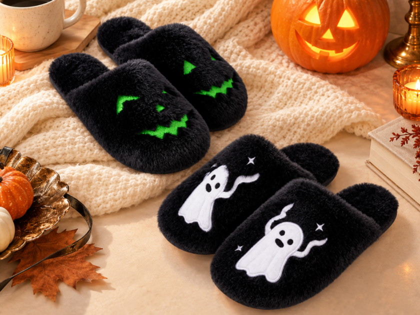 Halloween Memory Foam Fuzzy House Shoes From $13.xx on Amazon (Reg $25)