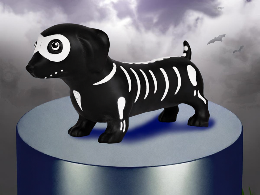 CUTE! Toymendous Squishy Weenie Dog – Skeleton Now Available for Preorder!