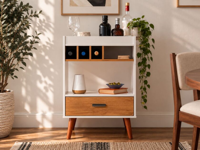 Ember Interiors Modern Bar Cabinet with Wine Rack Only $51.11 at Walmart (Reg. $128)