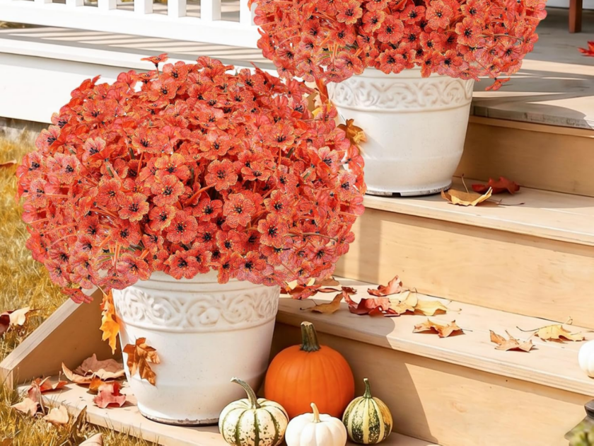 Artificial Fall Flowers Mums 22-Pack Only $18.99 on Amazon (Reg. $35)