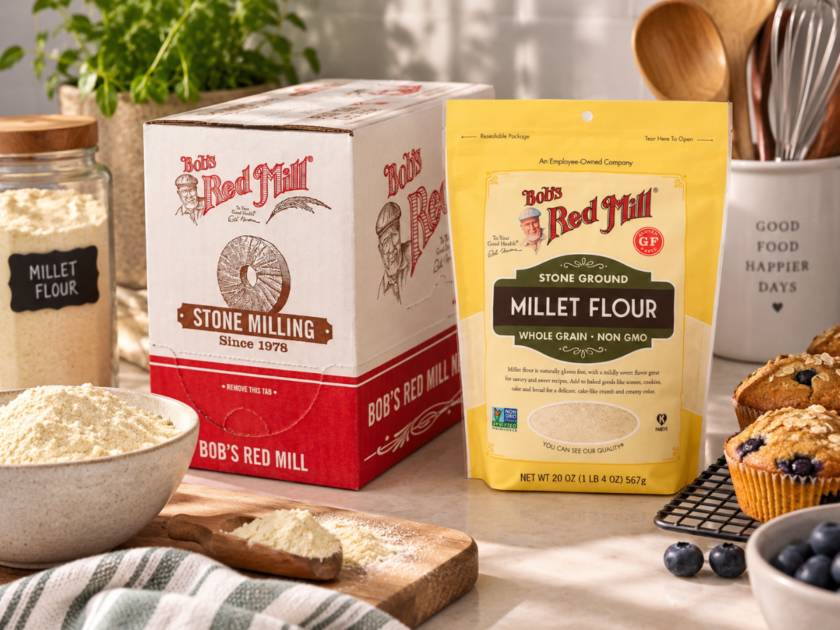 Bob’s Red Mill Stone Ground Whole Grain Millet Flour 4ct Only $10.xx on Amazon (Reg $16)