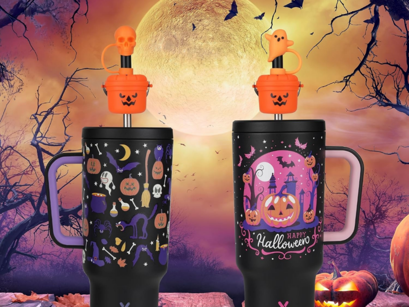 Adorable Halloween Bucket Straw Caps Only $5.xx on Amazon!