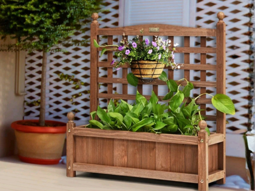 Solid Wood Planter Only $39 at Walmart! (Reg. $109)
