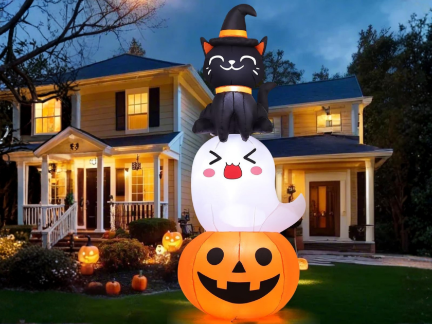 6 FT Halloween Inflatables Pumpkin Ghost Cat Combo Only $24.xx on Amazon (Reg $40)