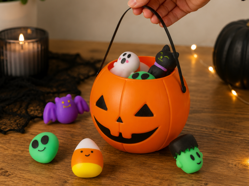 Squishy Party Favors in Jack-o’-Lantern Treat Pail Just $4.52 at Walmart