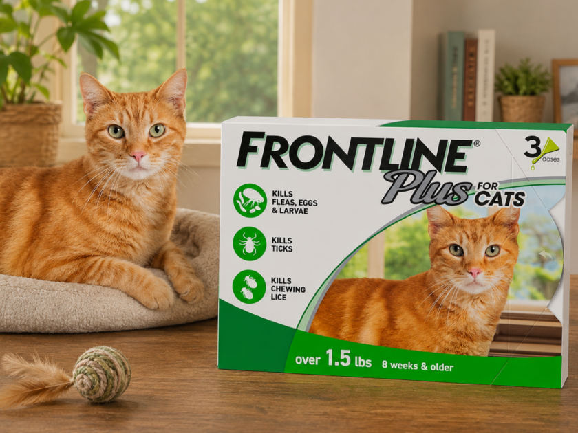 Frontline Plus Flea & Tick Spot Treatment for Cat & Kitten 3ct Only $30.xx on Amazon (Reg $43)