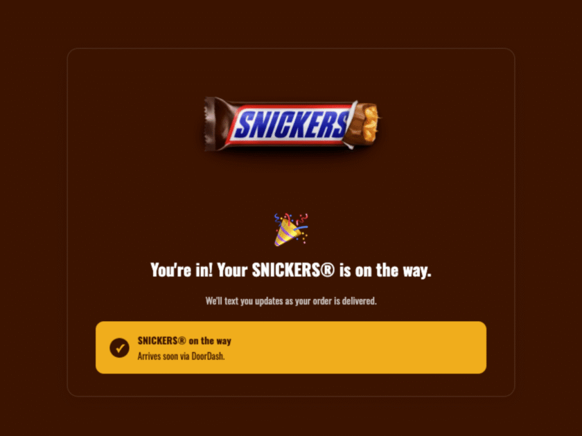Free Snickers to Your Door from DoorDash!! First 3,000 Only! HURRY!!