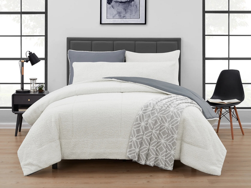 Serta 5-Piece Sherpa Reverse Comforter Set Full/Queen $25.xx at Walmart (Reg $40)