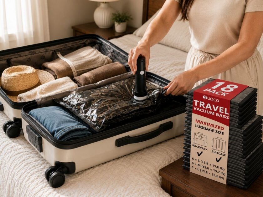 18 Travel Vacuum Bags with Cordless Pump Only $19.xx on Amazon (Reg. $36)
