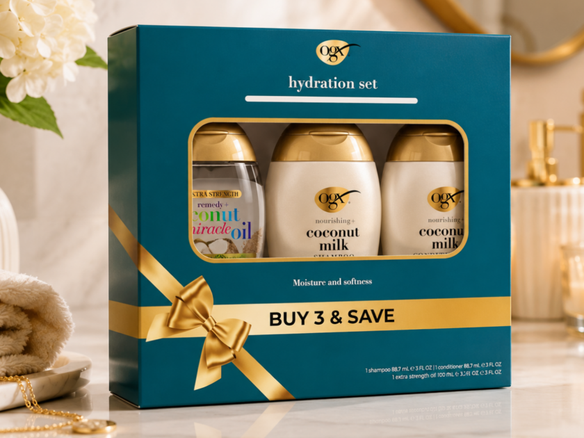 OGX 3-Piece Giftset Nourishing + Coconut Milk Only $8.xx on Amazon