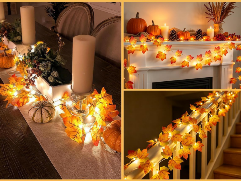 Fall Leaf Garland w/ 8 Lighting Modes Only $7.xx on Amazon (Reg $15)