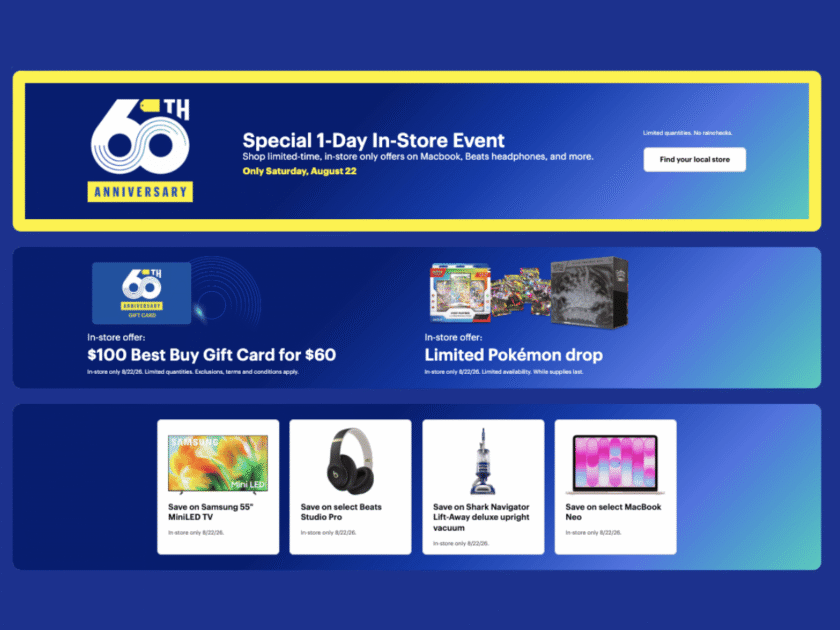 Best Buy Is Celebrating 60 Years With a Special 1-Day Event! In Store Only