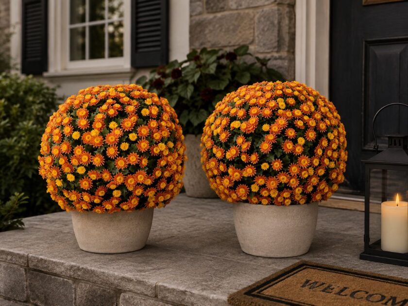 Wicker Park Mum Spheres, 2 Pack Only $69.98 Shipped at QVC