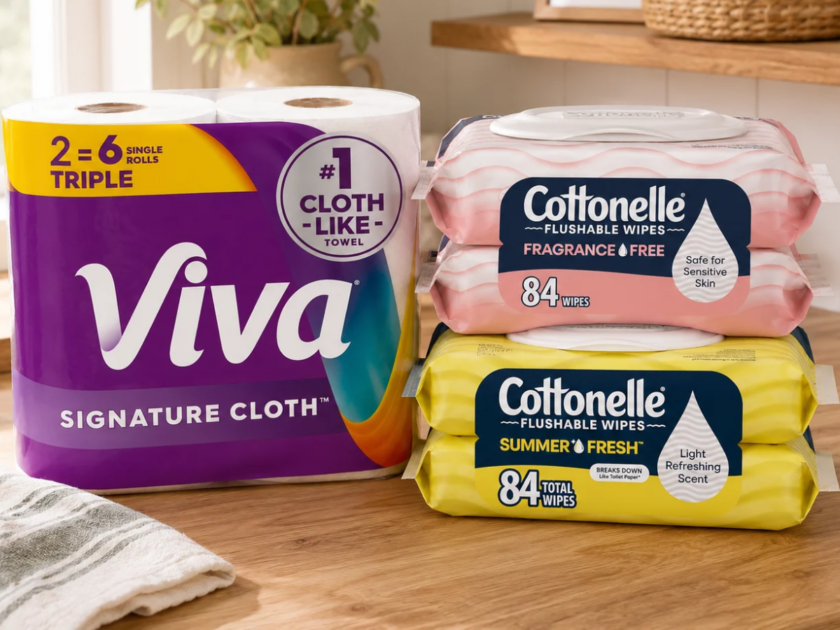 $5 Off $15 Paper Products on Amazon! $2.xx Cottonelle Wipes + $4 Viva Paper Towels