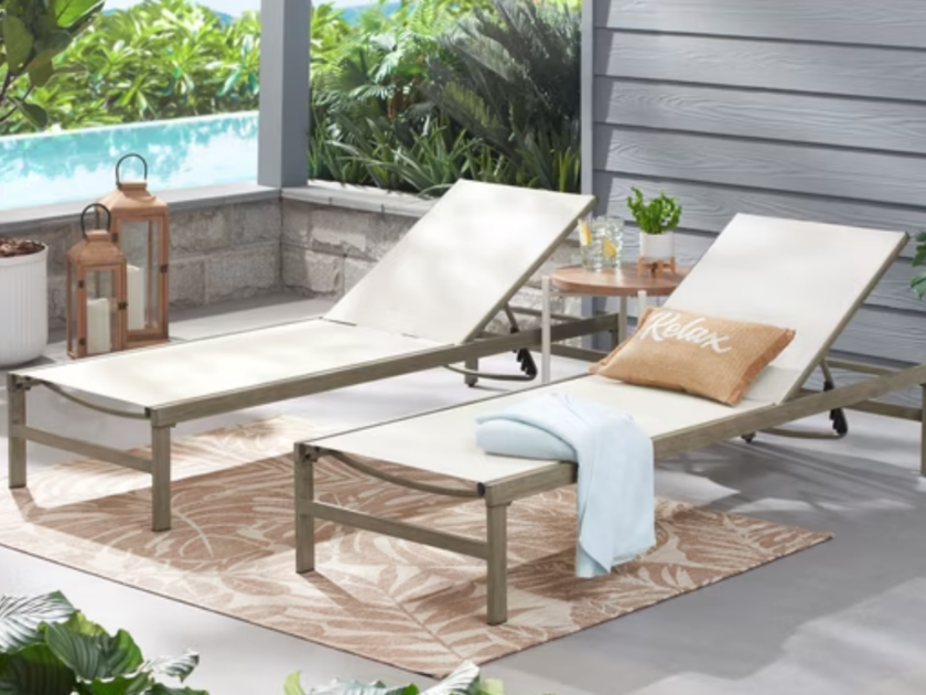 Mainstays Dashwood 2-Piece Sling Patio Chaise Lounger Set Only $97 at Walmart (Reg. $197)