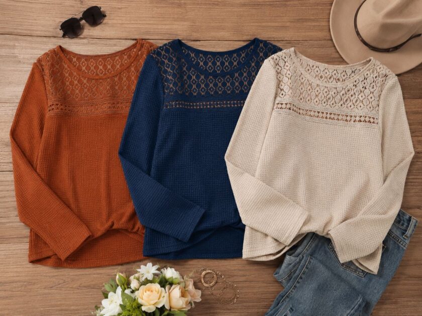 Women’s Lace Long Sleeve Shirts Just $6.xx on Amazon (Reg. $20)