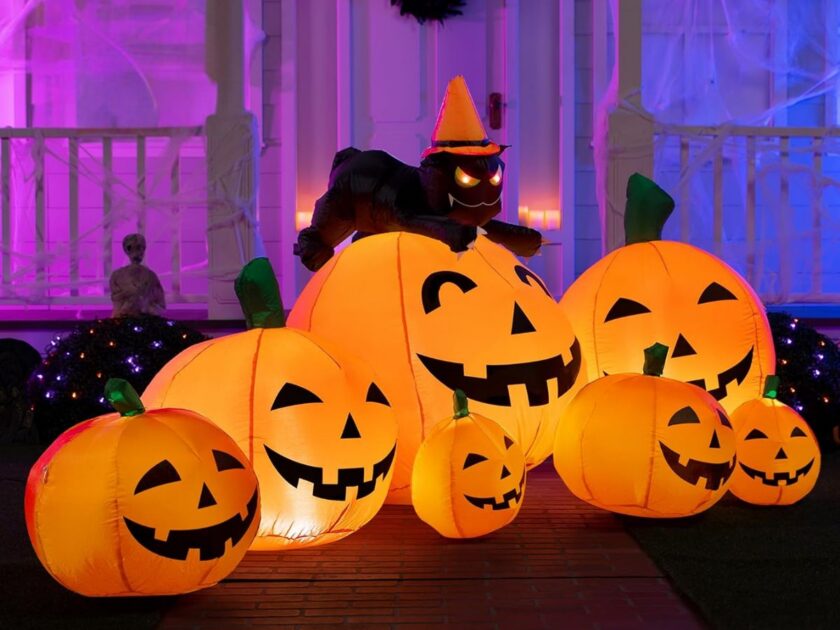 7 FT Inflatable Halloween Pumpkins with Witch’s Cat Only $28.xx on Amazon (Reg. $53)