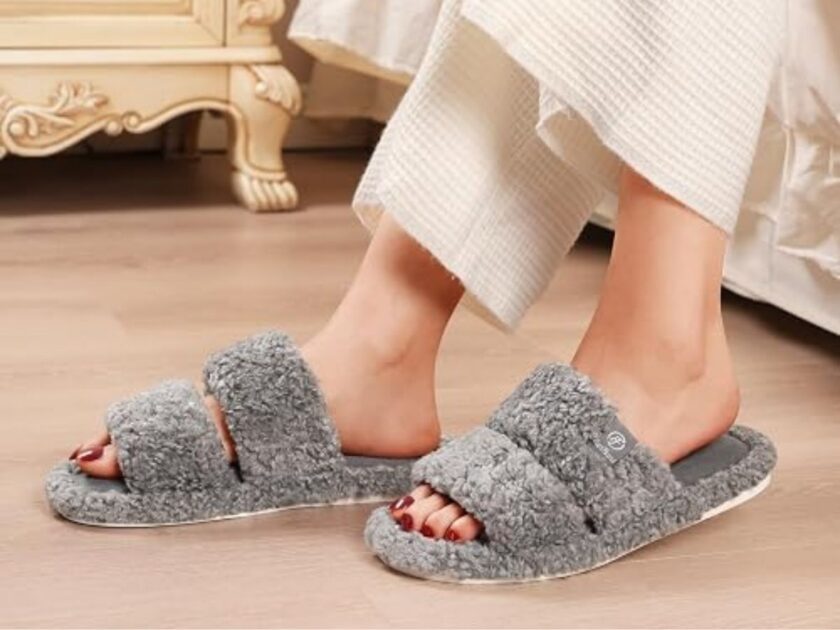 EverFoams Fuzzy Open Toe Slippers Only $9.xx on Amazon (Reg. $25)