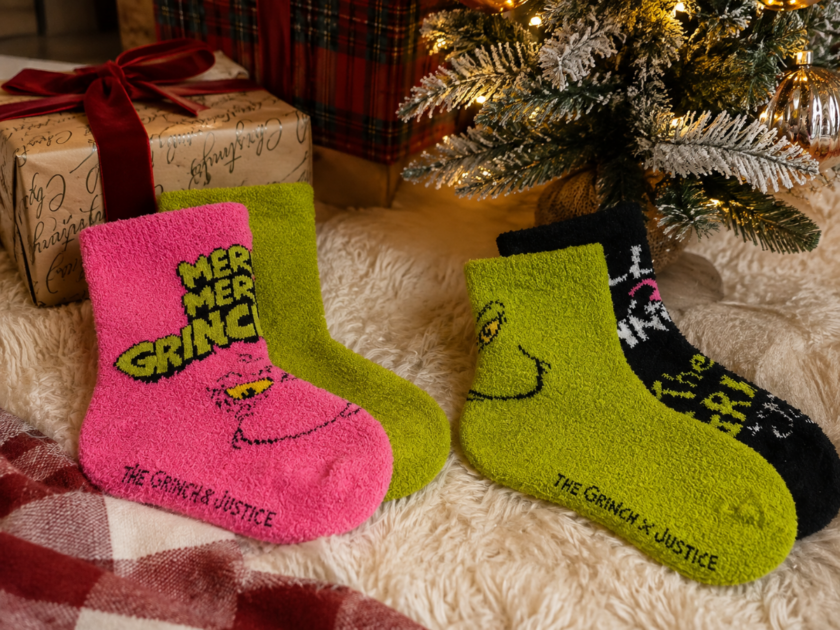 Grinch x Justice Girls Cozy Socks Only $2 at Walmart (Reg $5)