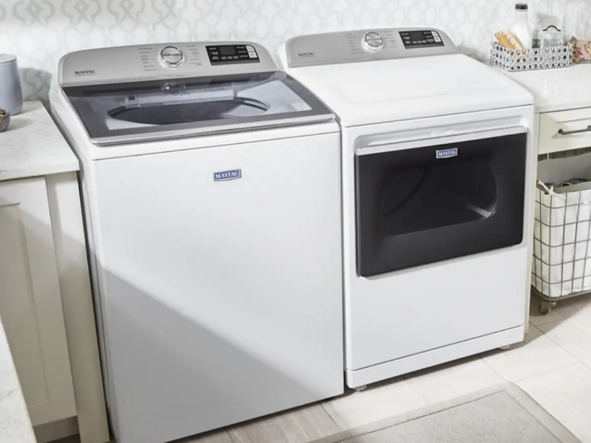 Maytag High Efficiency Smart Top Load Washer + Smart Electric Dryer Only $999.98 (Reg $1,980)