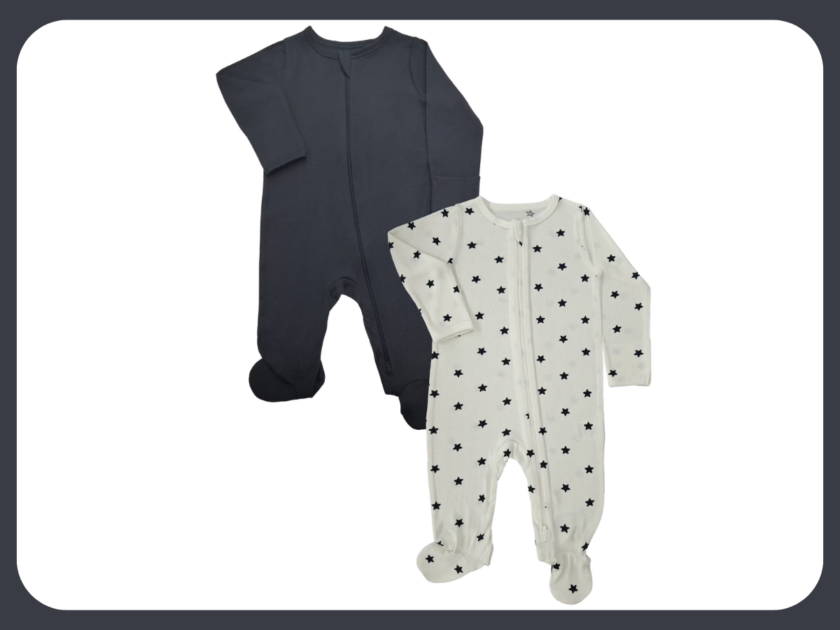 Wonder Nation Two-Way Zipper Footed Sleep N Play Pajamas 2-Pack Only $3 at Walmart (Reg. $15)