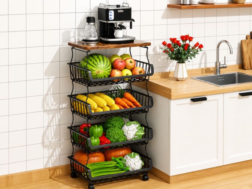 5 Tier Fruit and Vegetable Storage Cart Only $40.xx on Amazon (Reg. $67)