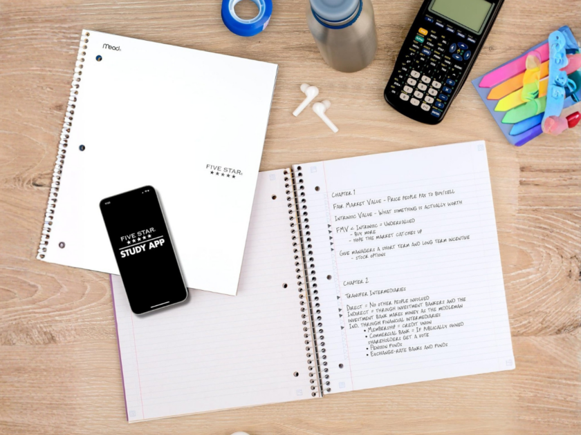 Five Star Spiral Notebook + Study App Only $2.xx on Amaozn (Reg $9)