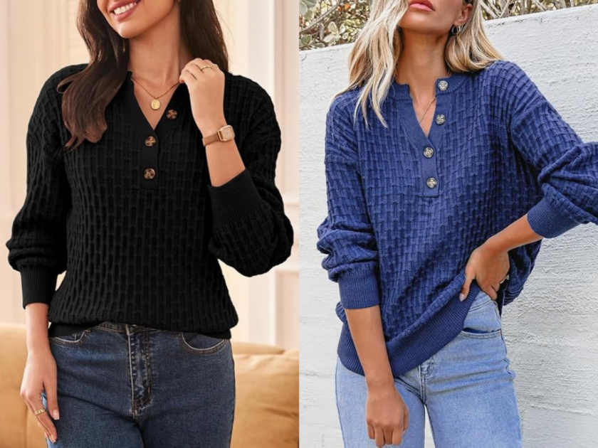 Dokotoo Womens Henley Sweaters Only $14.xx on Amazon (Reg $34)!