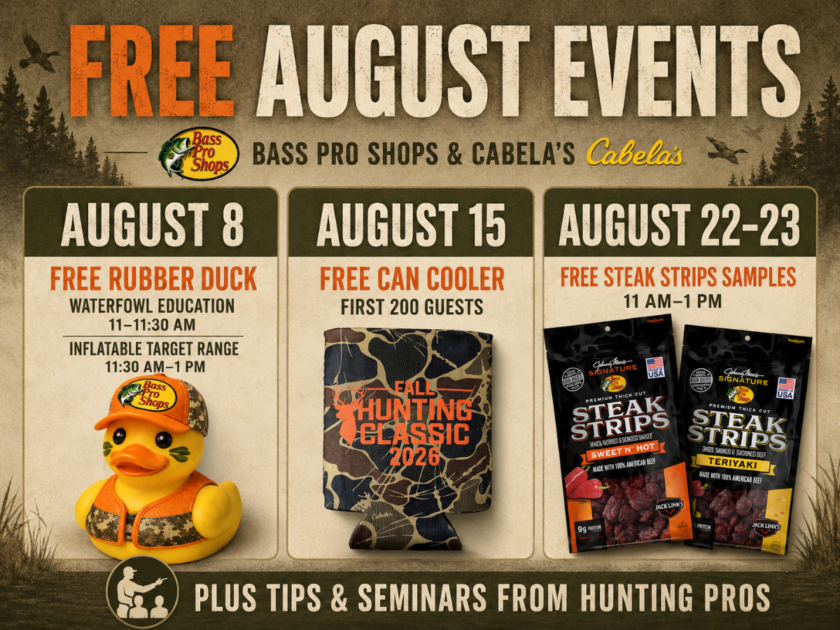Free Events at Bass Pro Shops & Cabela’s in August