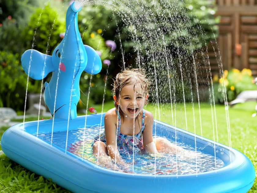 QPAU Elephant Splash Pad for Toddlers Only $9.xx on Amazon (Reg $27)