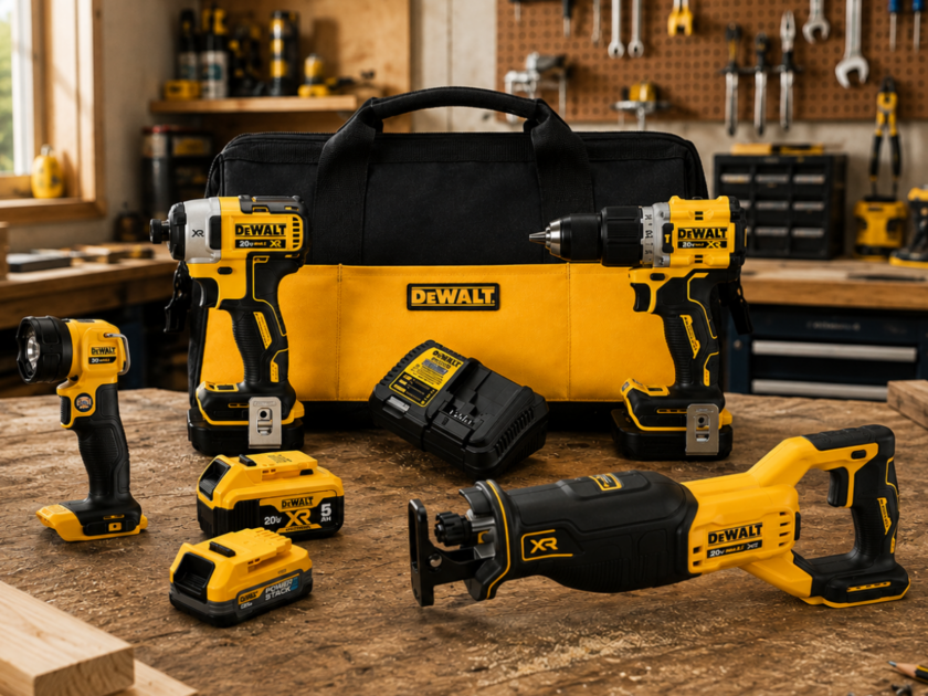DEWALT 20V MAX XR 4-Tool Combo Kit Just $349 at Lowe’s ($990 Value!)