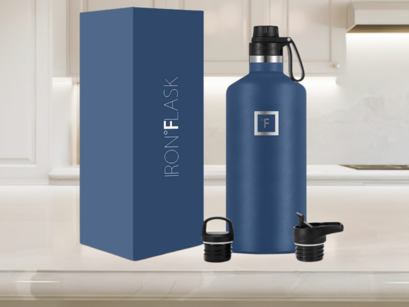 Iron Flask 64oz Stainless Steel Water Bottle w/ 3 Lids Only $24xx (Reg $45)