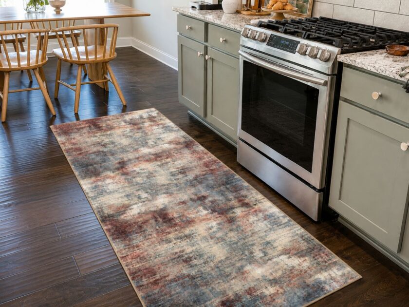 Washable 7 ft Abstract Runner Rug Only $25.xx on Amazon (Reg. $41)