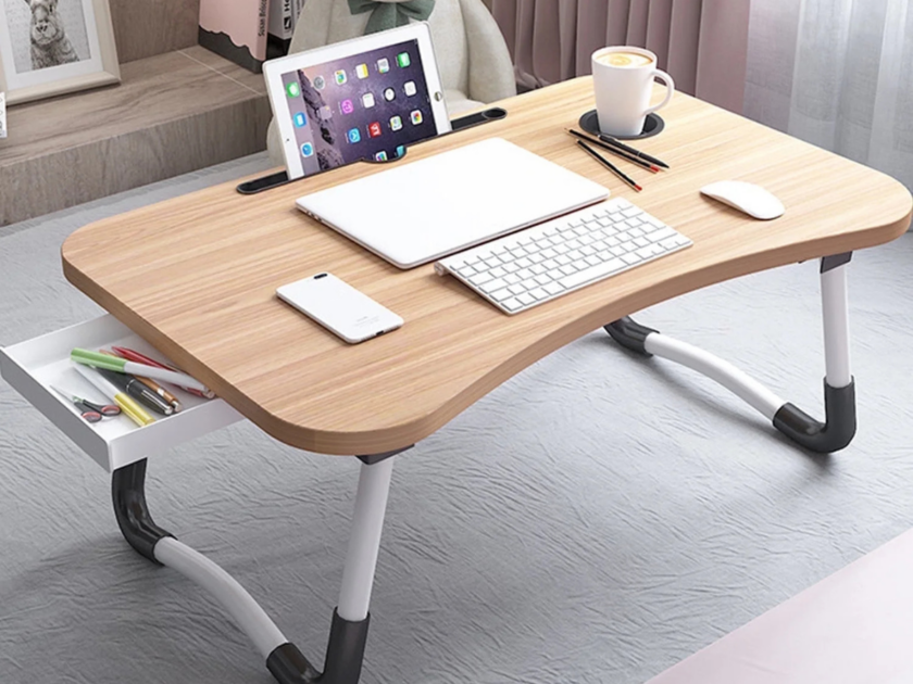 Foldable Lap Desk w/ Cup Holder, Drawer, & Slots From $13.xx at Walmart (Reg $40)!
