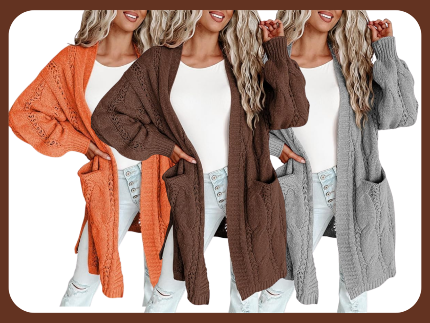 Long Cable Knit Cardigan Only $16.xx on Amazon (Reg. $37)