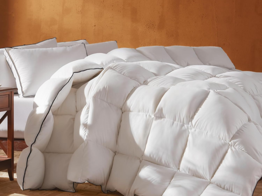 Richtry Goose Feather Down Fiber Cotton Comforter King Size Only $35.xx on Amazon