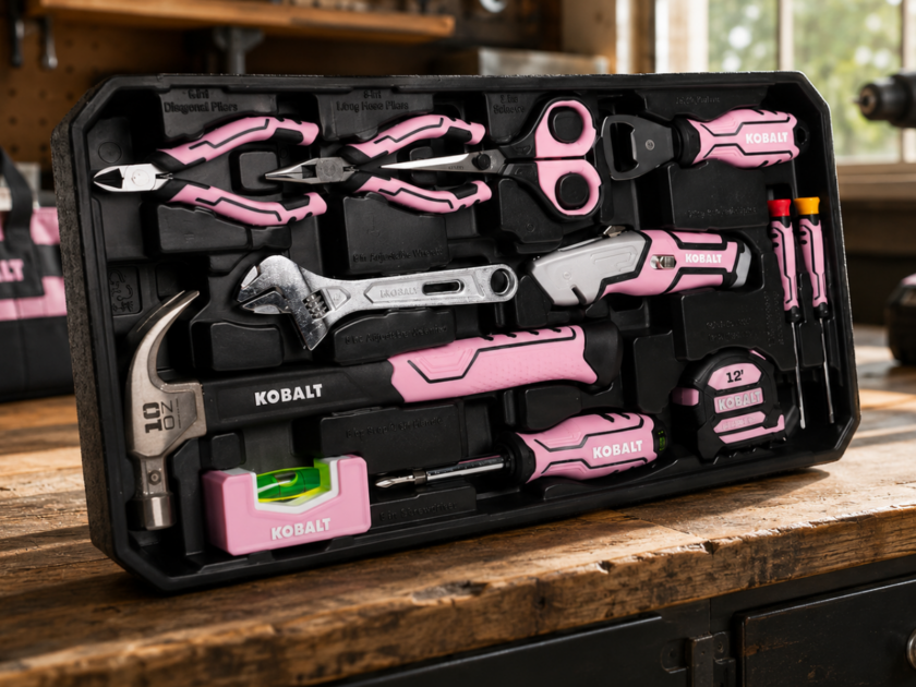 Kobalt 20-Piece Pink Household Tool Set with Hard Case Only $24.98 at Lowe’s (Reg. $44)