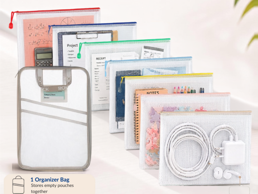 7-Pack PVC Mesh Zipper Pouch Set $8.xx on Amazon (Reg $17) – GREAT for Organizing Games!